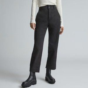 Everlane The Organic Straight Leg High Rise Pant Black